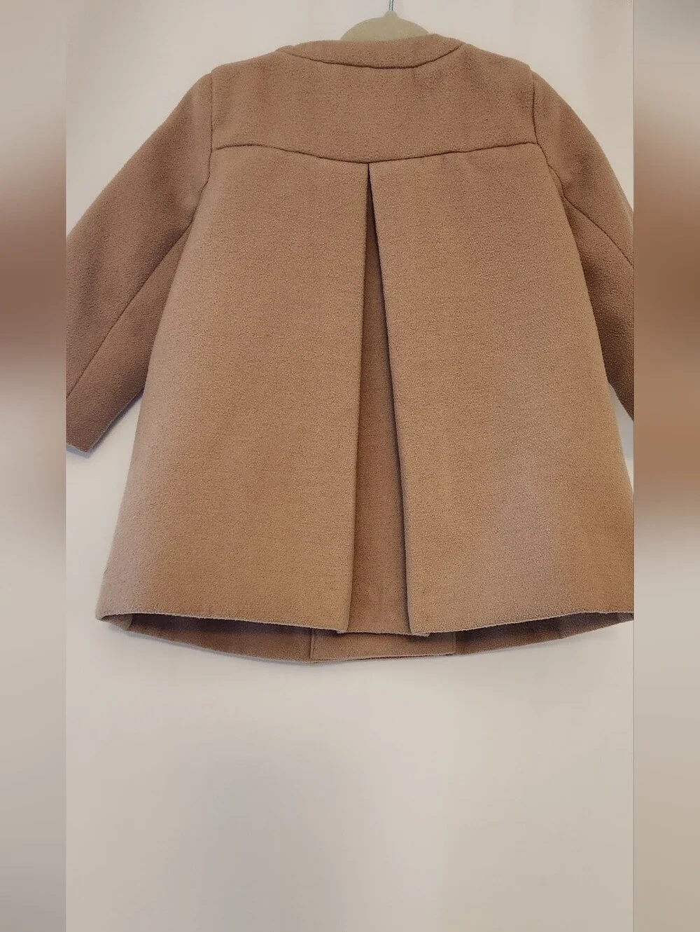 GAP Girls' Camel Bow Double-Breasted Pea Coat